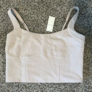 NEVER WORN Abercrombie Taupe Cropped Tank